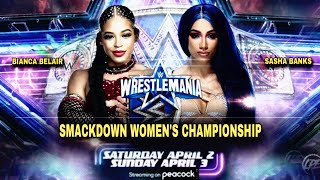 WWE 2K23 Bianca Belair vs Sasha Banks Smackdown Womens Championship WRESTLEMANIA [upl. by Lulita]