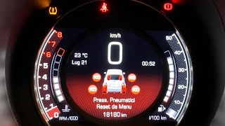 Reset spia pneumatici FIAT 500  Abarth con TFT digitale [upl. by Mickelson754]