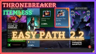 MCOC  EQ 22  Easy Path  ThroneBreaker  HOUSE OF HORRORS  Itemless [upl. by Naujik]