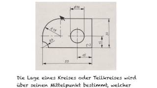 Bemaßung von Kreisen und Kreisbögen [upl. by Enomor97]