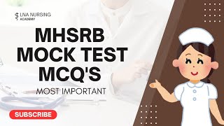 MHSRB STAFF NURSE MOCK TEST MCQs  previous year question paper [upl. by Nileve]