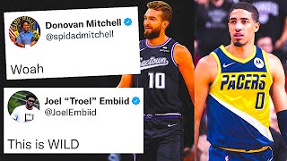 NBA PLAYERS REACT TO DOMANTAS SABONIS TRADE TO KINGS  BUDDY HIELD amp TYRESE HALIBURTON TO PACERS [upl. by Hortensa]