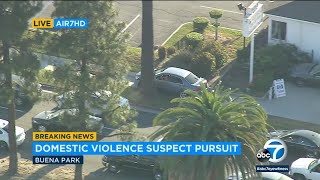 Chase suspect leads dangerous threehour pursuit in LA County I ABC7 [upl. by Ralip458]