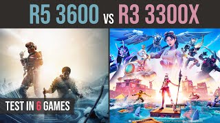 Ryzen 3 3300x vs Ryzen 5 3600 test in 6 games [upl. by Davide]