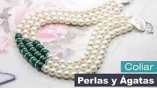 Aprende Cómo Hacer un Collar con Perlas y Ágatas  CAROL INSPIRE amp CREATE [upl. by Oicnecserc851]