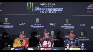 Monster Energy Supercross Press Conference Round 9  Birmingham [upl. by Sorac]