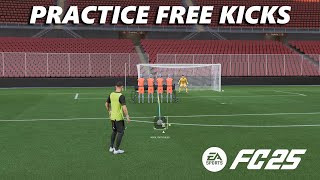 EA Sports FC 25 How To Practice Free Kicks [upl. by Katrinka]