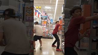 Tickling random peoples ear at Walmart he did stink though 😂😂 reels funny comedy [upl. by Dale253]