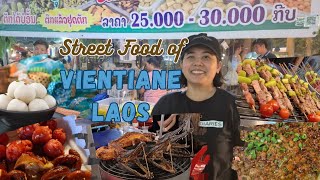 Vientiane Laos Streetfoods Night Market [upl. by Wiener]