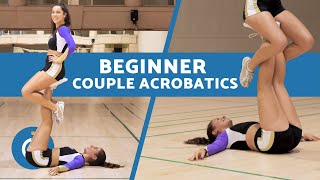 BEGINNER COUPLE ACROBATIC STUNT 🤩 Easy Stunts for Partners [upl. by Leahcir]