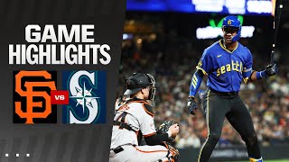 Giants vs Mariners Game Highlights 82324  MLB Highlights [upl. by Idak]