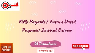 Bills PayableFuture dated Payment Journal entries in EBSFusion Payables [upl. by Prentiss384]