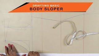 Lesson 2  How to make a simple Kurtidress  drafting pattern on paper body sloper  easy DIY [upl. by Enoek648]