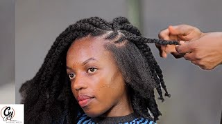 How To Do FLUFFY NATURAL BRAIDING  Beginners Tutorial  Natural Hairstyles [upl. by Arabelle]