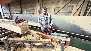 Will the Milwaukee M18 dual battery chainsaw hold up to sawmill use [upl. by Raybin]