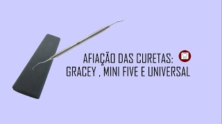 Aficação das curetas gracey mini five e universal [upl. by Ydne]