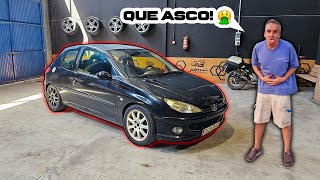 HACIENDO limpiezas EXTREMAS a COCHES de youtubers FAMOSOS 🤮 Peugeot 206 gti de AxelEspxnur [upl. by Emiatej]