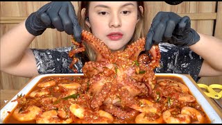 ASMR GURITA JUMBO  UDANG MERCON BANJIR 100 CABE [upl. by Izawa]