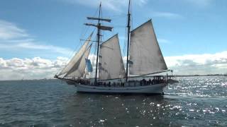 Toppsegelschoner Bisschop van Arkel  Hanse Sail Rostock 2012 [upl. by Ruzich]