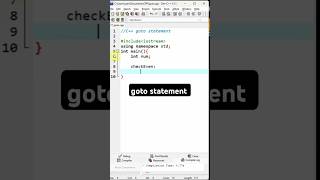 7 C program exercise  goto statement coding shorts cppbasic [upl. by Ltihcox345]