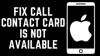 FIX Choose Another Phone Number or Email Address to Call Contact Card is Not Available For Facetime [upl. by Goff]