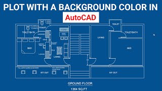 PLOT WITH A BACKGROUND COLOR IN AutoCAD  AutoCAD PDF PlOTTING [upl. by Lainey623]