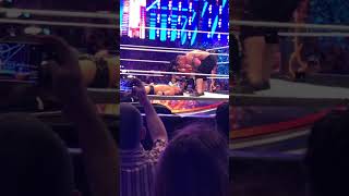 John Cena and Nikki Bella AA to The Miz and Maryse WWE Wrestlemania 33 2017 live event shorts wwe [upl. by Hagood]