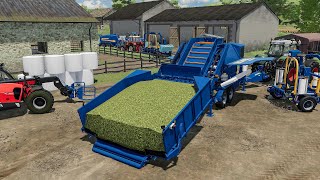 Silage bales wrapping and Baling on the Old Stream Farm using Goweil Pack  Farming Simulator 22 [upl. by Vaasta608]