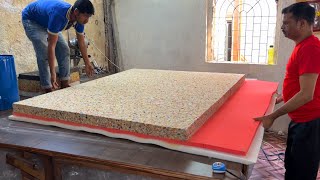 Memory Foam Mattress Production Process How Mattresses Are Made [upl. by Maroj]