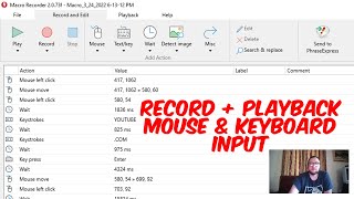 How to Record and Playback Mouse amp Keyboard Input [upl. by Eenerb297]