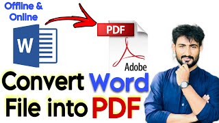 How to Convert Word File into PDF  Urdu  Hindi [upl. by Brandt]