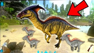 Cómo tamear un PARASAURIO en ARK MOBILE [upl. by Elianore]