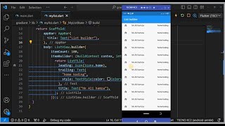 List Builder in Flutter  How to create List Builder in Flutter  Visual Studio l PART 1 [upl. by Beverle43]