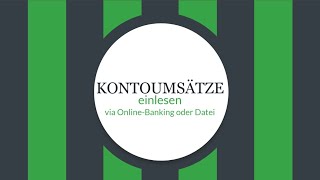 Kontoumsätze einlesen via online Banking oder csvDatei [upl. by Llertak]