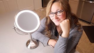 Professional 85quot Large Lighted Makeup Mirror Review  1X10X True HD Magnifying Mirror Dimmable [upl. by Eldrida612]