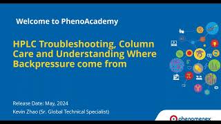 HPLC Troubleshooting Column Care and Understanding Where Backpressure Comes From [upl. by Saleem239]