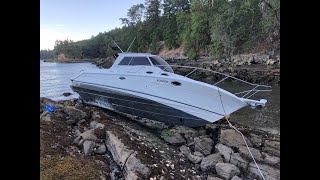 Repairing damaged fiberglass hull [upl. by Ardnic93]