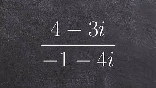 Tutorial  Dividing complex numbers ex 22 4  3i1  4i [upl. by Drareg685]