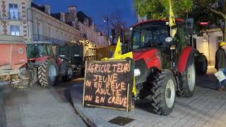 Guess whos back Farmers dump outside Poitiers town hall tractor protests return to western France [upl. by Ecnedac670]