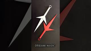 HOW TO MAKE MINATOS KUNAI OF PAPER  EASIEST VERSION shorts ninjashuriken origami [upl. by Ardin]