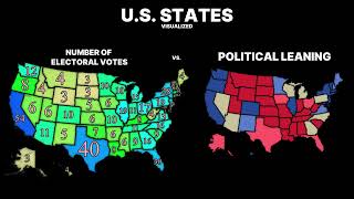 US States Number of Electoral Votes vs Political Leaning Visualized [upl. by Vincelette164]