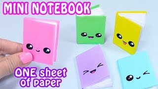 DIY MINI NOTEBOOKS ONE SHEET OF PAPER  DIY BACK TO SCHOOL [upl. by Nim635]