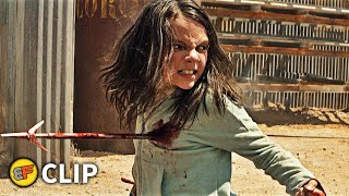 Laura vs Reavers  Fight Scene  Logan 2017 Movie Clip HD 4K [upl. by Serene]