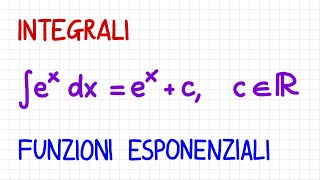 INTEGRALI  funzioni esponenziali  NT29 [upl. by Oinotna]