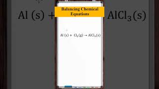 Balancing chemical equations  Al  Cl2  AlCl3 [upl. by Sirotek648]