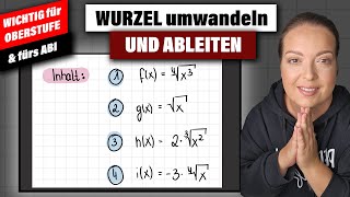 Wurzel in Potenz umformen und ABLEITEN  einfach erklärt [upl. by Gotcher]