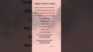 Cheap thrills  Sia lyrics shorts song trending [upl. by Novonod919]