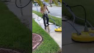 ✅Pressure Washing Sidewalk with Surface Cleaner [upl. by Manley574]