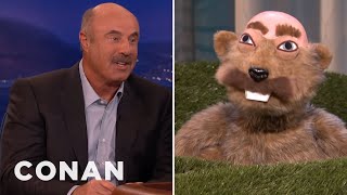 Dr Phil McGraw Vs Punxatawney Dr Phil  CONAN on TBS [upl. by Assile279]