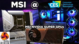 CES 2024 MSI Components  SUPER GPUs Project Zero monitors and more [upl. by Lahcear]